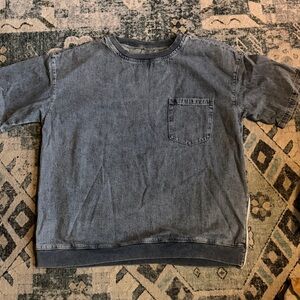Washed Indigo Pocket Tee Sweatshirt